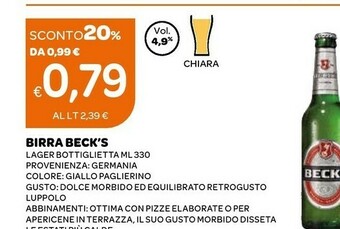 Ekom Becks Birra offerta