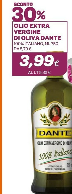 Ekom Dante Olio extravergine di oliva offerta
