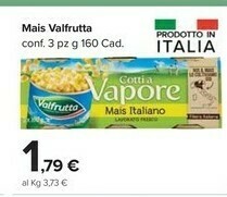 Carrefour Market Valfrutta Mais Cotti A Vapore 480 G(ml) offerta