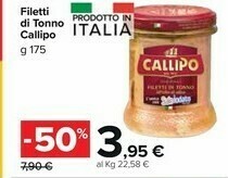 Carrefour Market Callipo Filetti Di Tonno Al Naturale Con Sale Iodato 175 G(ml) offerta