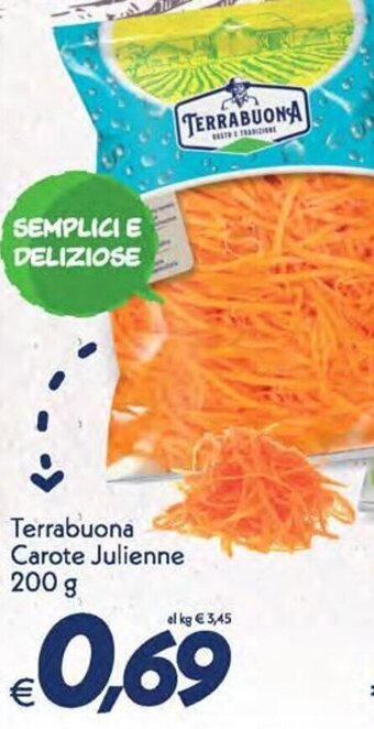 Iper Super Conveniente Terrabuona Carote Julienne 200 g offerta