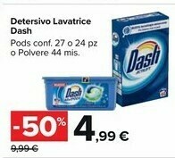 Carrefour Market Dash Detersivo Lavatrice offerta