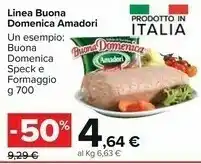 Carrefour Market Amadori Speck E Formaggio Saporito Polpettone Con Carne Di Tacchino Buona Domenica 700 G(ml) offerta