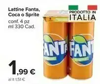 Carrefour Market Coca Cola Coca-Cola - Fanta Lemon Lattina 330 G(ml) offerta
