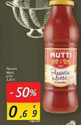 Carrefour Market Mutti Passata di pomodoro offerta
