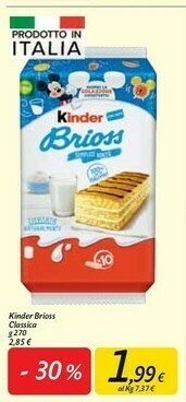 Carrefour Market Kinder Brioss offerta