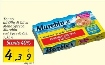 Carrefour Market Mareblu Tonno offerta