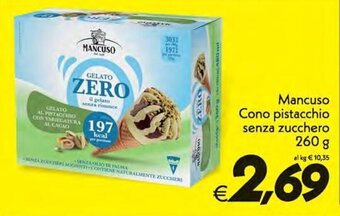 Iper Super Conveniente Mancuso Cono pistacchio senza zucchero 260 g offerta