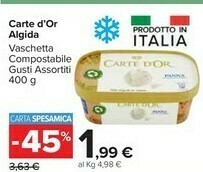 Carrefour Market Algida Carte D'Or Panna 400 G(ml) offerta