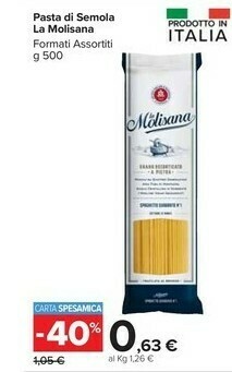 Carrefour Market La Molisana Pasta Di Semola offerta