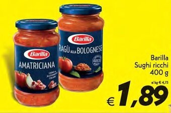 Iper Super Conveniente Barilla Sughi ricchi 400 g offerta