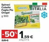 Carrefour Market Orogel Spinaci Cubello Foglia Più I Vegetali offerta