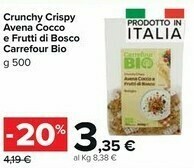 Carrefour Market Carrefour Bio Crunchy Crispy Avena Cocco E Frutti Di Bosco offerta