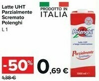 Carrefour Market Polenghi Latte Italiano Fresco Parzialmente Scremato offerta