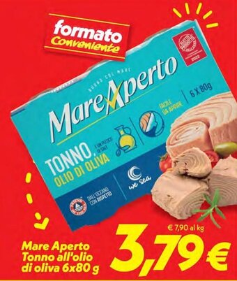 Iper Super Conveniente Mare Aperto Tonno all'olio di oliva 6x80 g offerta