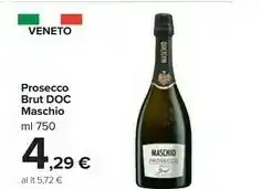 Carrefour Cantine maschio Prosecco Brut Doc offerta