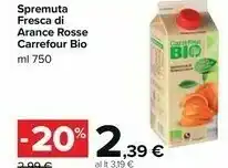Carrefour Carrefour Bio Spremuta di Arancia Rosse offerta