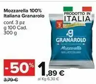 Carrefour Granarolo Mozzarella 100% Italiana offerta