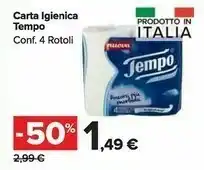 Carrefour Tempo Carta igienica offerta