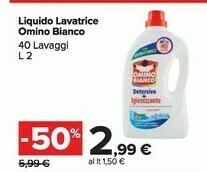 Carrefour Omino Bianco Detersivo lavatrice offerta