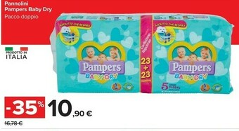 Carrefour Pampers Pannolini Baby Dry offerta