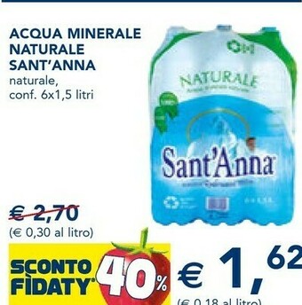 Esselunga Sant'anna Acqua Minerale Naturale offerta