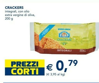 Esselunga Crackers Integrali offerta
