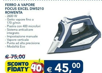 Esselunga Rowenta Ferro da stiro offerta
