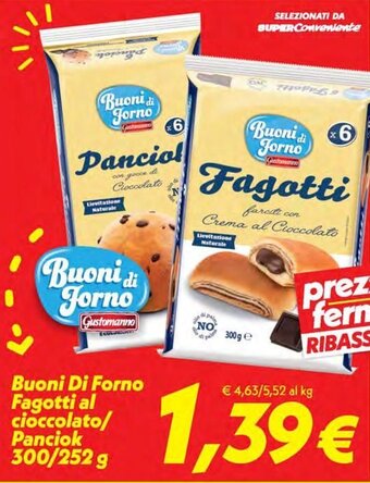 Iper Super Conveniente Buoni Di Forno fagotti al cioccolato/Panciok 300/252 g offerta