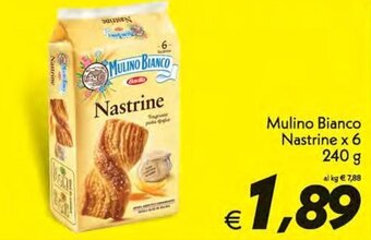 Iper Super Conveniente Mulino Bianco Nastrine x 6 240 g offerta