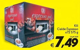 Iper Super Conveniente Kili Cialde Espresso x72 575 g offerta