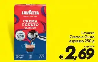 Iper Super Conveniente Lavazza Crema e Gusto espresso 250 g offerta