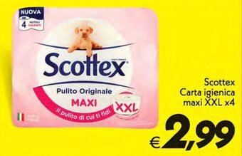 Iper Super Conveniente Scottex Carta igienica maxi XXL x4 offerta