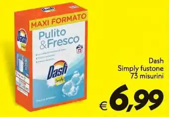 Iper Super Conveniente Dash Simply fustone 73 misurini offerta
