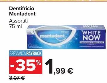 Carrefour Market Dentifricio mentadent offerta