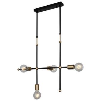 Lampada a sospensione lampadario oro nera metallo stile moderno rena