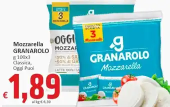 Paghi Poco Granarolo Mozzarella 100 g x 3 offerta