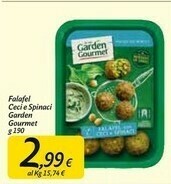 Carrefour Market Garden gourmet Falafel Con Ceci E Spinaci 190 G(ml) offerta