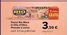 Carrefour Market Rio Mare Tonno In Olio Oliva Pescato A Lenza offerta