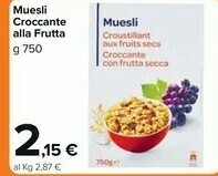 Carrefour Market Muesli Croccante Alla Frutta offerta