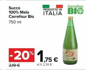 Carrefour Carrefour - 100% Succo Di Mela 750 G(ml) offerta