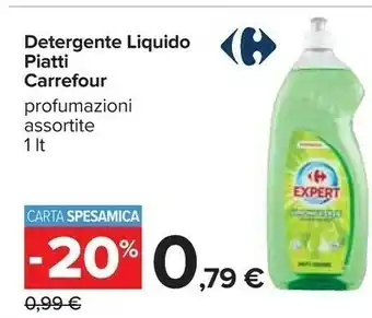Carrefour Carrefour Detergente Liquido Piatti Profumazioni 1 Lt offerta