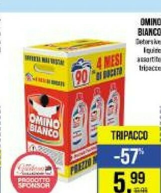 Caddy's Omino Bianco Detersivo Lavatrice offerta