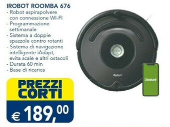 Esselunga iRobot Roomba 676 Aspirapolvere Robot Nero 0,6 L offerta