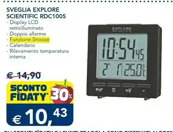 Esselunga Explore scientific Sveglia Rdc1005 offerta