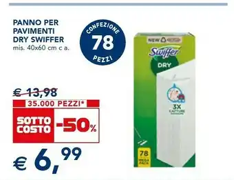 Esselunga Swiffer Panno Per Pavimenti Dry offerta