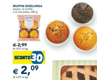 Esselunga Esselunga - Muffin Al Mirtillo 300 G(ml) offerta