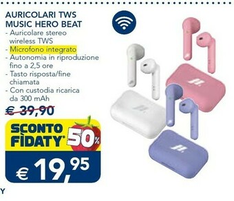 Esselunga Hero Auricolari Tws Music Beat offerta