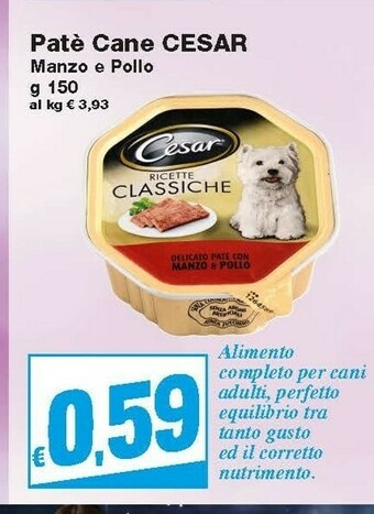 Prix Quality Cesar Cibo per cani offerta