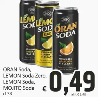 Oran Soda, Lemon Soda Zero, Lemon Soda, Mojito Soda 33 cl